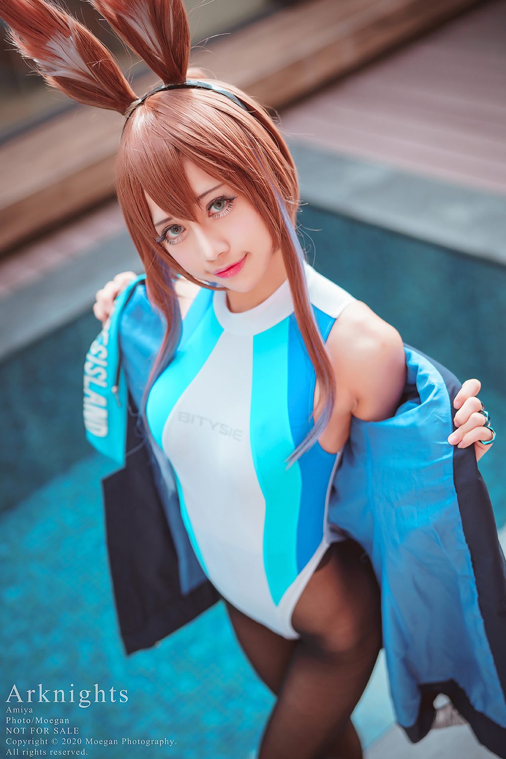 网红Coser@沖田凛花Rinka Amiya racing swimming suit ver